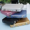 Rectangle Metal New Aluminum ID Credit Card Holder Storage Case Box Business Bank Card Holder stand Suitcase Shape Organizer