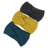 15 färger vinter elastisk ull Turban twist varmt huvudband för kvinnor vinter cross knit hårband bekväma damer hårtillbehör m2180