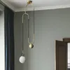 Современный шариковый подвесной свет для спальни Nordic подъемный стеклянный шар подвесной светильник декоративные