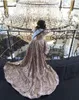 Glitz Cekinowy Aplikacja Bodice Little Girls Pageant Dresses 2020 Długie Rękawy Backless High Niski Tulle Kwiat Dziewczyny Sukienki na wesela