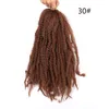 LANS 20 "Afro Kinky Curly Hair Bulk Twist Braid Natural Brown Brown Capelli sintetici Estensioni Marley 100G / PCS Braiding Cosplay LS13Q