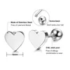 Zestaw 50 sztuk w kształcie serca Studia na ucho Sergiczne kolczyki Body piercing biżuteria dla kobiet i nastoletnich grils