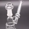 5,5 inch Mini Glas Bong Hookahs Bubbler Ash Catcher DAP Rig met 14mm Quartz Banger of Bowl voor roken
