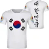 Korea South T Shirt DIY Gratis Anpassad Namnnummer T-shirt Nation Flag Korean Country College Print Fotokläder