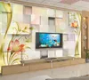 Wand-Tapetenwandhintergrundwand-Tapete Wandhintergrundbild 3D der Lilie 3D
