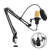 BM800 Kondensator-Audio-3,5-mm-Mikrofon mit Kabel Professionelles Studiomikrofon für Webcast-Radio-Gesangsmikrofonhalter