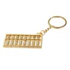 Chinese Abacus Keychain Mathematics Pendant Accessories Keyring Creative Stainless Steel Key Chain