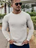 2019 Jesień Moda męska T-shirt sweter O-Neck Slim Fit Knittwear Męskie Z Długim Rękawem Swetry Tshirts Mężczyźni Fitness Pull Homme