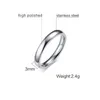Mens Basic Wedding Ringar för kvinnor Aldrig blekna Silver Tone Rostfritt stål Alliance Anel Unisex Accessory