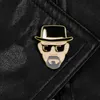 Mann Gesicht Emaille Pins Persönlichkeit schwarz Sonnenbrille Hut Gentleman Revers Pin Brosche Shirt Tasche Abzeichen Dame Schmuck Geschenk an einen Freund