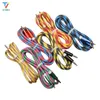 100pcs colourful Braided Audio Auxiliary Cable 1.5m 3.5mm Wave AUX Extension Male to Male Stereo Car aux cable Jack For Samsung phone PC MP