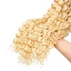 Blondes Haar Brasilianische Haare webt doppelte schuss tiefe welle bündel farbiges menschliches haarverlängerung farbe # 613