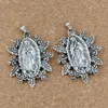 Nossa Senhora da Santa Medalha Escapular Liga Religiosa Charme Pingente Para Jóias Fazendo Bracelete Colar DIY Acessórios 30 Pçs / Lotes Antique Silver A-482A