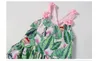 طفل الفتيات المايوه الصيف الأزهار يترك المطبوعة الاطفال سبا شاطئ السباحة لطيف الأطفال ستيريو زهرة كشكش ملابس السباحة Y1369