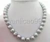 18 inch large 10-11mm Natural South Sea baroque gray pearl necklace