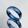 6 мм Синий Титановые Кольца Из Нержавеющей Стали Ленты Кольца Мужчина Женщины Обручальное Кольцо Рождественские Подарки