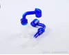 Verrerie de fumée de petite tasse oblique bleue Bangs en verre en gros, narguilé en verre, accessoires de pipe à fumée