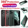 360 iPhone XR XS MAX X 11 PRO MAX二層Ruggled内蔵の画面プロテクターガラスケース用のフル保護用電話カバー