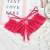 Women Crotchless Panties Open Crotch Thongs Lace Bows Sexy Underwear Erotic Lingerie Sexy Appeal Intimates Bandage Belt One Size Multi Color