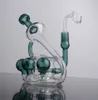 5.5 inchs glass bong hookahs Recycler oil rigs smoking glass water pipes heady bongs beaker base with 14mm banger