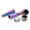Metal Alloy Smoking Herb Pipe Detachable Hand Filter Cigarette Cigar Tobacco Pipes Resin Thread Skull Glass Tools Accesories 2 Styles
