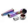 Metal Alloy Smoking Herb Pipe Detachable Hand Filter Cigarette Cigar Tobacco Pipes Resin Thread Skull Glass Tools Accesories 2 Styles