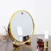 Makeup gold round mirror Simple round gold table vanity mirror Bedroom bathroom photo studio mirrors