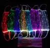 LED clignotant Saful 7 couleurs lumière lumineuse pour hommes femmes Rave musique fête noël Halloween éclairer cyclisme masque facial