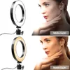 16/20/26CM Photography Dimmable LED Selfie Ring Light Youtube Video Live 5500k Photo Studio Light With Phone Holder USB Plug