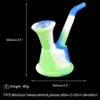 Bärbar Sax Design Bubbler Silikon Bong Shisha Hookah Pyrex Glas Vattenrör UnBreceable Rökning DAB Riggar Vaxolja Hög kvalitet