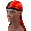 Мода унисекс двойной цвет крышки сатин Durags Bandanna Elastic Turban Silky Durag Pirate Caps аксессуары для волос