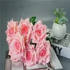 Feestartikelen Artificial Flower Fake Silk Single Real Touch Rose for Wedding Centerpieces Flowers Bouquet Home Decoration Festival YD0554