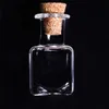 Lovely Small Glass Bottle Tiny Clear Empty Glass Wishing Message Vial With Cork Stopper 25mm Mini Container