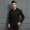 Klasik Ironging Erkekler Elbise Gömlekler Uzun Kollu Artı Boyut Boyutu Damat Giyim İş Erkek İş Ofis Gömlekleri