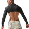 Plus storlek latex sexig bodysuit catsuit body passar män långärmad dj klubb bär kroppar svarta mesh catsuit män sex produkthandskar1325f