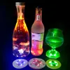 Garrafa de Luz LED Adesivos LEVOU Garrafa de Vinho Glorifier Mini Luz LED Coaster Cup Mat Partido Bar Clube De Vidro Vaso Xmas Decoração Cor Aleatória