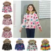 Niños capas del algodón niñas pequeñas de piel chaqueta con capucha del invierno muchacho de los niños Outwear la ropa del diseñador niños 14 diseños DW4380 opcional