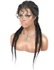 26 tum peruks syntetiska spetsfront peruk för svarta kvinnor peruk rakt hår afro American Women039s peruker faux locs wig6156406