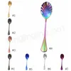 Shell-Shaped Coffee Spoon Stainless Steel Strring Scoop Teaspoon Dessert Spoons Tableware Party Decoration Cutlery Bar Tool GGA1437