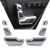 6pcs Araba Kapı Koltuk Düğmesi Anahtarı Kapak Trim Krom İçin Benz EW212 218 CLS GL K GL ML Sınıfı GL450 ayarlayın