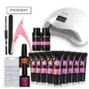 Komplett uppsättning LED -gel lack nagellack Art Kit Snabbbyggnad för manikyr Naglar Extensions Hard Gel Nail Kit8638041