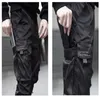 Tactical Paratrooper Hip Hop Joggers Mężczyźni Czarne Harem Spodnie Multi-Kieszonkowe Wstążki Człowiek Spodnie Dresy Streetwear Casual Spodnie M-3XL