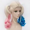 Batman Suicide Squad Harley Quinn Cosplay Perücke Rosa Blau Perücke Z8