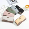 Nueva cartera larga de pu para mujer versión coreana hit color zipper clutch wallet multi card storage card bag272n