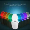 8 Färg LED Night Light Intelligent RGB Light Control Induktion Pir Kroppsinduktion Hem Toalett Lampa Toalett Belysning Ljus