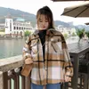 OEAK Autunno Verde Plaid Cappotti e giacche 2019 Donna Streetwear Moda Manica lunga Ufficio Giacche Cappotti Capispalla oversize V191209