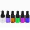 Colorful 1000pcs/lot Mini Glass Bottles 1ml 2ml 3ml 5ml Essential Oil liquid Dropper Bottle Perfume Sample Vials For Sale LX1538