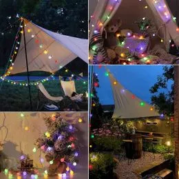 VIHOSE Luces Solares Para árboles De Navidad, Decoración De Navidad Al Aire Libre, Estaca De Jardín Iluminada, Estacas Solares LED, árboles Para Camino, Césped, Adorno De Patio (2 Piezas