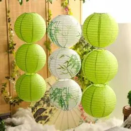 Lanterne Chinoise Ronde En Papier 40cm - Décoration Fête Mariage Anniversaire Blanc/Rouge
