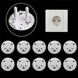 Lot De 2 Couvre-Douilles Adhésifs - Protection Sécurité Bébé Pour Prises Simples Et Doubles, Étanche Anti-Poussière